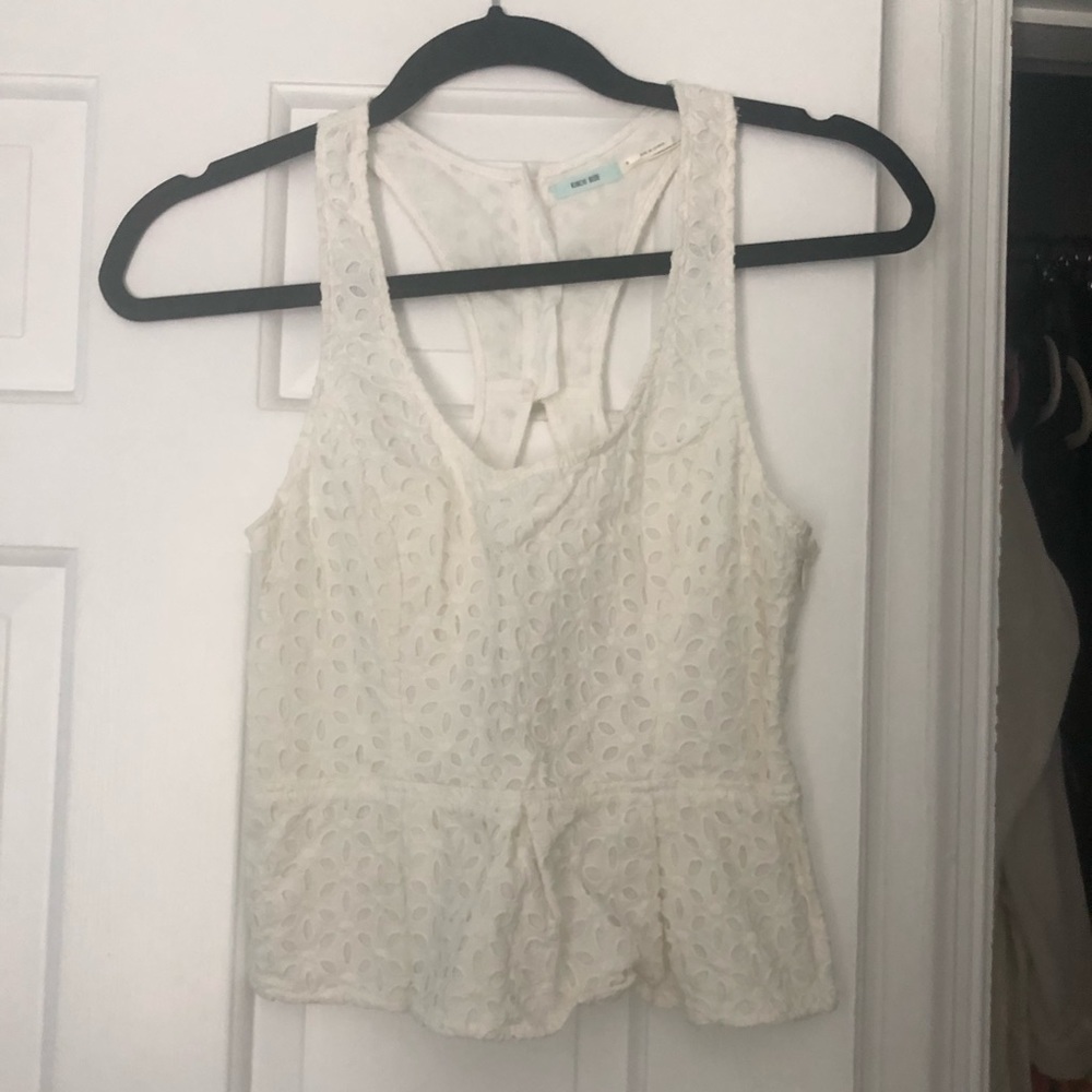 White Eyelet Top